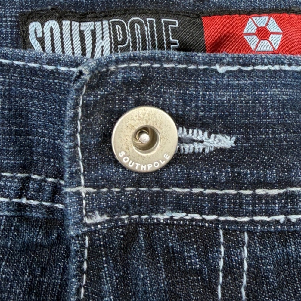 NEW Y2K Southpole Authentic Denim Red Tab Shorts Mens 48 Baggy Streetwear NWT - Picture 4 of 16